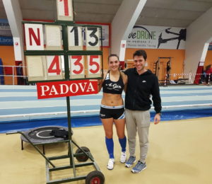 Elisa Molinarolo con il tecnico Marco Chiarello