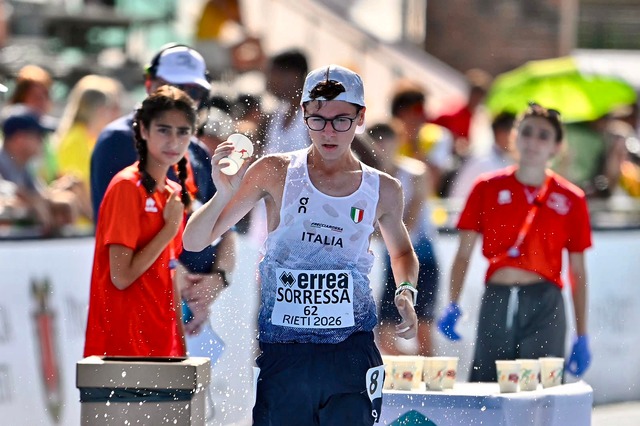 Davide Sorressa agli Europei Under 18 di Rieti, argento nei 5000 metri di marcia