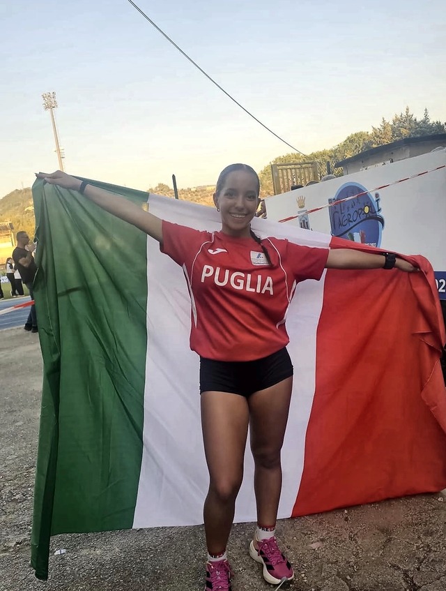 Gaia Cavallo ad Agropoli, vicecampionessa italiana dei 3000 metri di marcia Cadette. Foto: Atletica Puglia | Nexflus