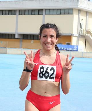 Francesca Littera, campionessa regionale 20 min su pista (foto G.Lai/FIDALSardegna)