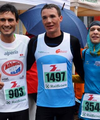 Il podio maschile: Gianmarco Bazzoni, il vincitore Alex Oberbacher e Alex Holtz (foto: VSS)