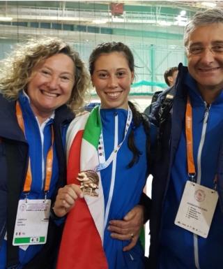L'ex campionessa olimpica Gabriella Dorio e Sara Buglisi a Minsk