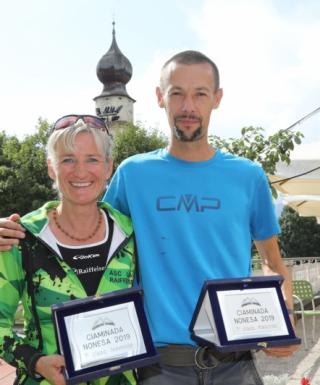 I vincitori Petra Pircher e Gerd Frick (Foto: www.running.bz.it)