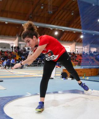 Anita Bartolini in occasione dei Campionati Italiani Indoor 2019 ad Ancona
