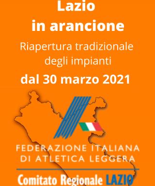 Lazio in zona arancione da martedì 3 marzo