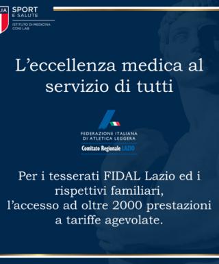 Convenzione FIDAL Lazio-Sport e Salute per le visite