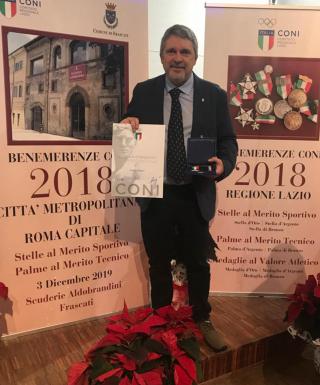 Mario Biagini premiato a Frascati dal CONI