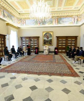 L'incontro con Papa Francesco (foto Vatican Media)