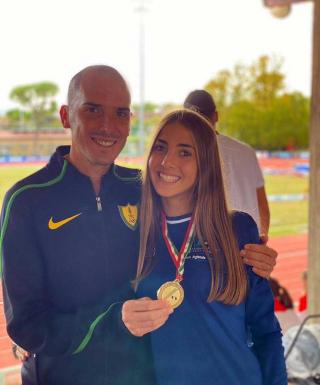 Giulia Gabiele con il tecnico Lorenzo Dessi