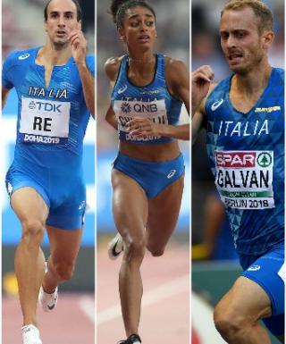 Davide Re, Maria Benedicta Chigbolu, Matteo Galvan | Foto Colombo/FIDAL
