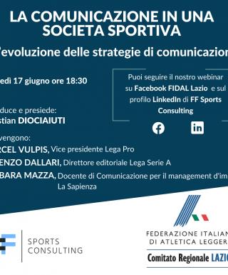 Nuovo evento con FF Sports Consulting e FIDAL Lazio