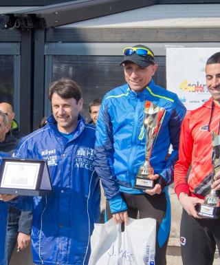 Il podio maschile della Gaeta-Formia (foto Organizzatori)