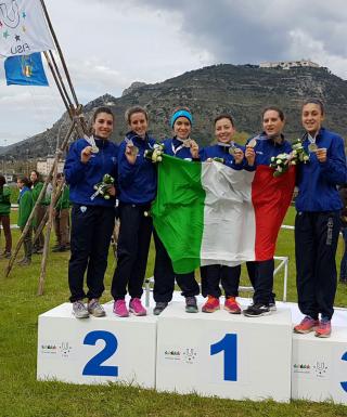 Il podio azzurro femminile (foto Fidal.it)