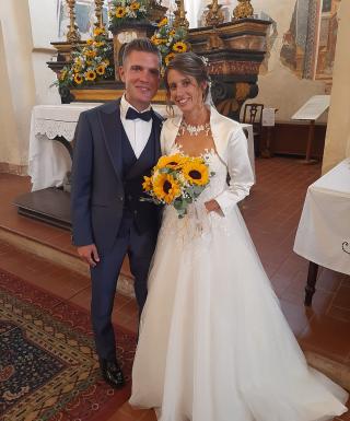 Gli sposi Valeria Roffino e Michele Fontana