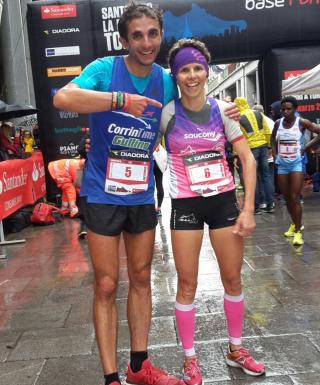 Bernard Dematteis e Catherine Bertone al traguardo della Mezza Maratona