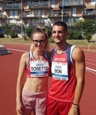 Elisa Tosetto e Alessandro Sion (foto S.A.F.Atletica Piemonte)