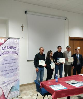 I relatori con il presidente dell'Atletica Balangero Antonio Chiellino