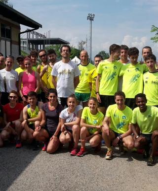 Gli atleti al raduno regionale di corsa in montagna a Saluzzo