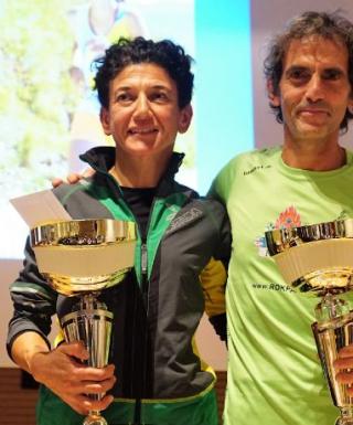 Sara Baroni e Carlo Meloni, vincitori del Trofeo Dolomiti Energia (Foto di Roberto Passerini- Atleti