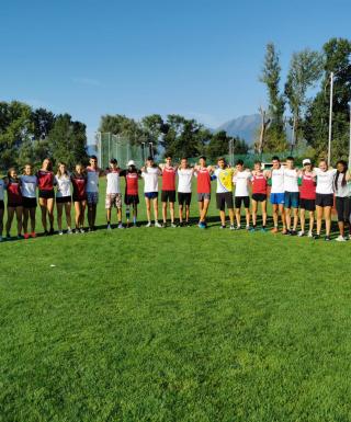 Foto di Gruppo dal Centro Sportivo Tenero per il Team Trentino