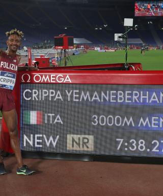 Yeman Crippa ed il primato nazionale dei 3000 metri / Foto di Giancarlo Colombo/FIDAL