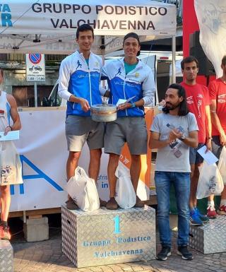 Alberto Vender e Marco Filosi con il Trofeo Marmitte dei Giganti