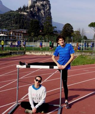 Gabriele Prandi con il coach Sara Colò