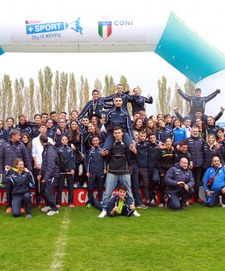 La rappresentativa cadetti del Lazio (foto Montesano/FIDAL)