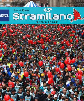 La partenza della Stramilano 2014 (foto Organizzatori)