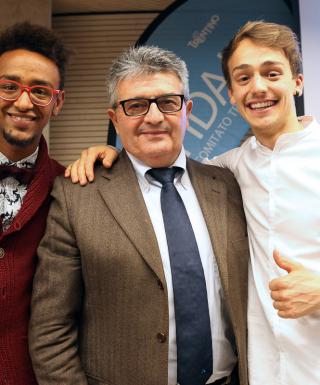Yeman Crippa, Giorgio Malfer e Lorenzo Pilati (foto Cavagna)