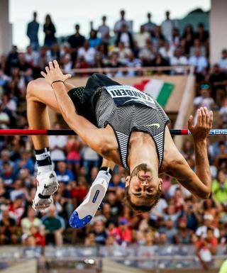 Gianmarco Tamberi in azione nel 2016 a Montecarlo (foto Fitte/IAAF Diamond League)