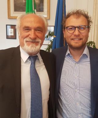 Il presidente FIDAL Alfio Giomi e il Ministro per lo sport Luca Lotti