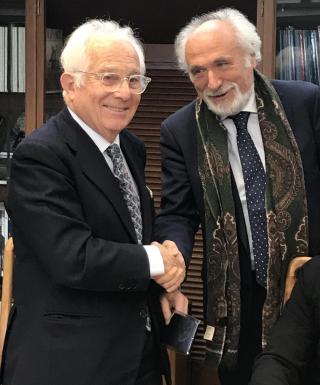 Alberto Bolaffi e il presidente FIDAL Alfio Giomi