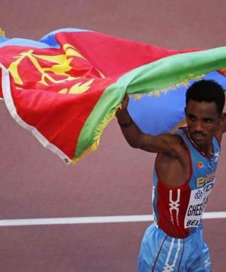 L'iridato 2015 di maratona Ghirmay Ghebreslassie