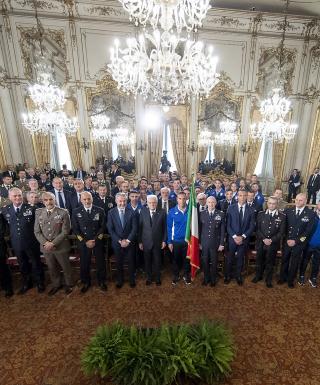 La cerimonia al Quirinale con il Presidente Mattarella (foto Quirinale.it)