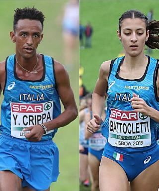 Yeman Crippa e Nadia Battocletti (foto Colombo/FIDAL)