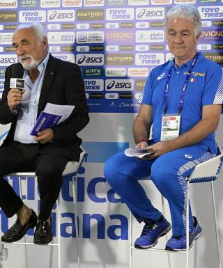Il presidente FIDAL Alfio Giomi e il DT Antonio La Torre (Bizzotto/Casa Atletica)