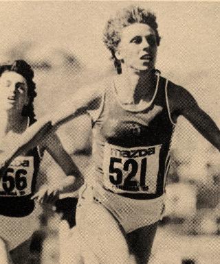 Marita Koch a Canberra per il record dei 400 metri (foto archivio FIDAL)