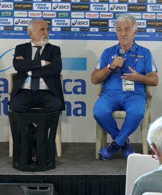 Il presidente FIDAL Alfio Giomi e il dt Antonio La Torre (foto Bizzotto/Casa Atletica)