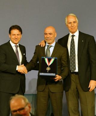 La premiazione di Francesco Panetta (foto Mezzelani-Pagliaricci/GMT Sport)