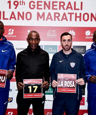 I top runner al maschile della Generali Milano Marathon (foto LaPresse)
