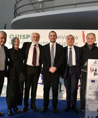 Al centro, il presidente FIDAL Alfio Giomi con il ministro Vincenzo Spadafora (foto Corradetti/GMT)