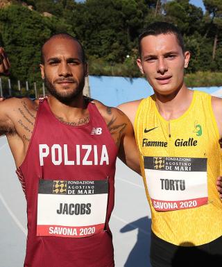 Marcell Jacobs e Filippo Tortu (foto Colombo)