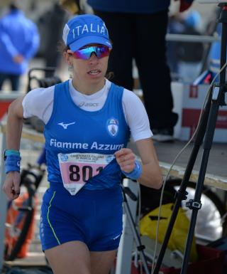 Eleonora Giorgi in gara a Ostia (foto Fiamme Gialle)