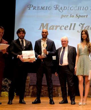 Marcell Jacobs premiato con il Radicchio d'oro (foto Photors.it/organizzatori)
