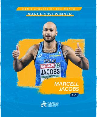 Marcell Jacobs atleta europeo di marzo
