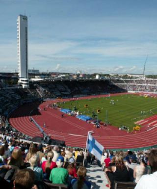 Lo stadio di Helsinki (foto Colombo/FIDAL) 
