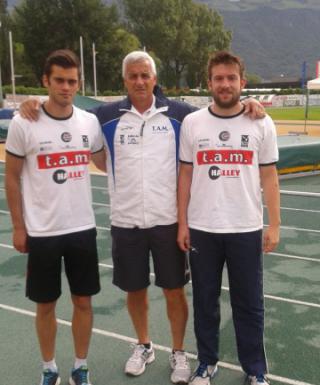 Manuel Nemo, il tecnico Robertais Del Moro e Leonardo Malatini