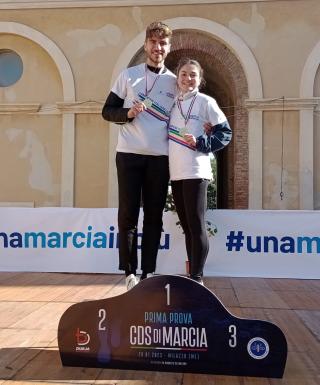 Sara Vitiello e Riccardo Orsoni, campioni italiani 2023 nella marcia 35 km