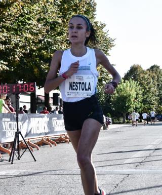 Sara Nestola, in gara a Pisa ai Campionati Italiani di Maratonina